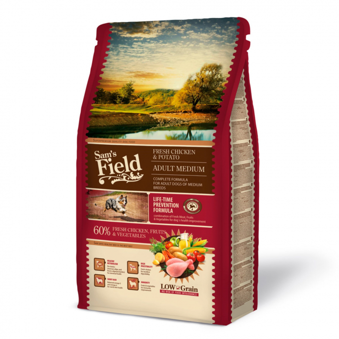 Hrana Uscata caini, Sam s field fresh chicken potato adult medium 2.5kg