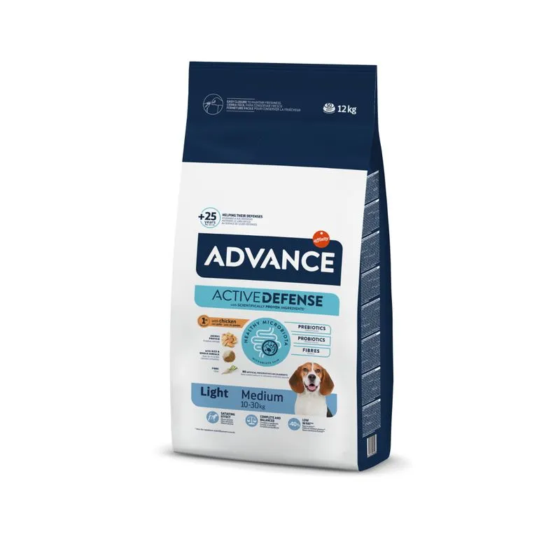 Hrana uscata pentru caini Advance Medium Light cu pui 12 kg