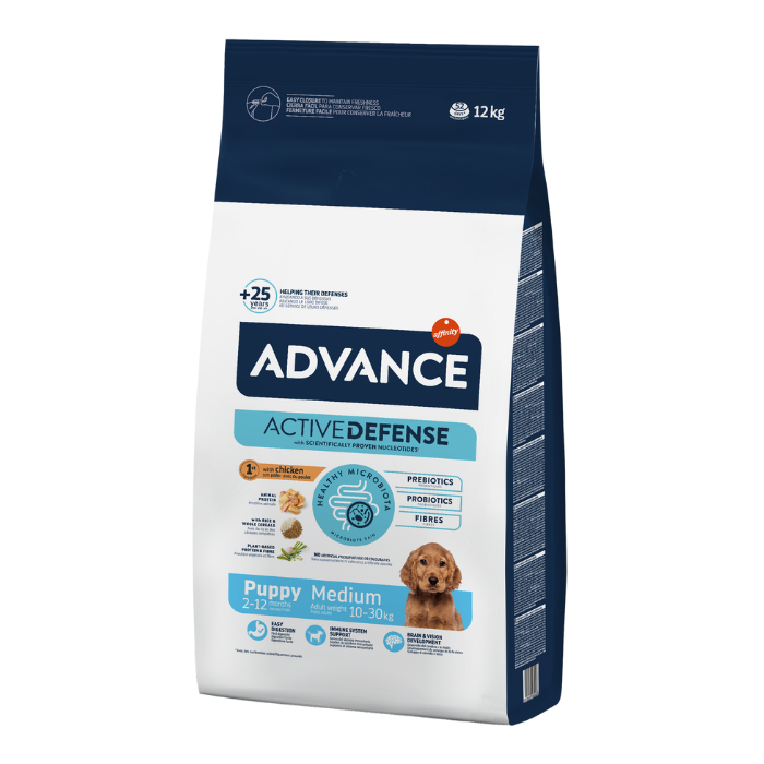 Hrana uscata pentru caini Advance Medium Puppy Protect, Pui, 12 kg
