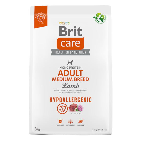 Hrana uscata pentru caini Brit Care Hypoallergenic Adult Medium Breed 3kg