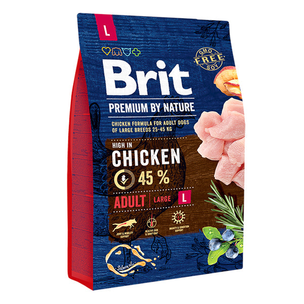 Hrana uscata pentru caini Brit Premium, Adult L 3kg