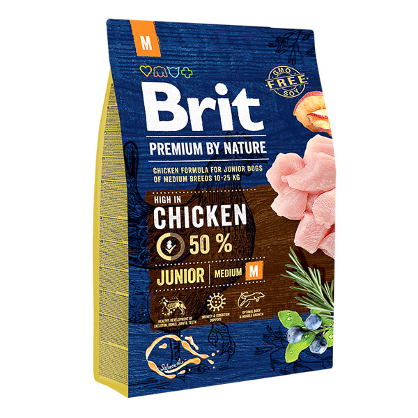 Hrana uscata pentru caini Brit Premium, Junior M 3kg