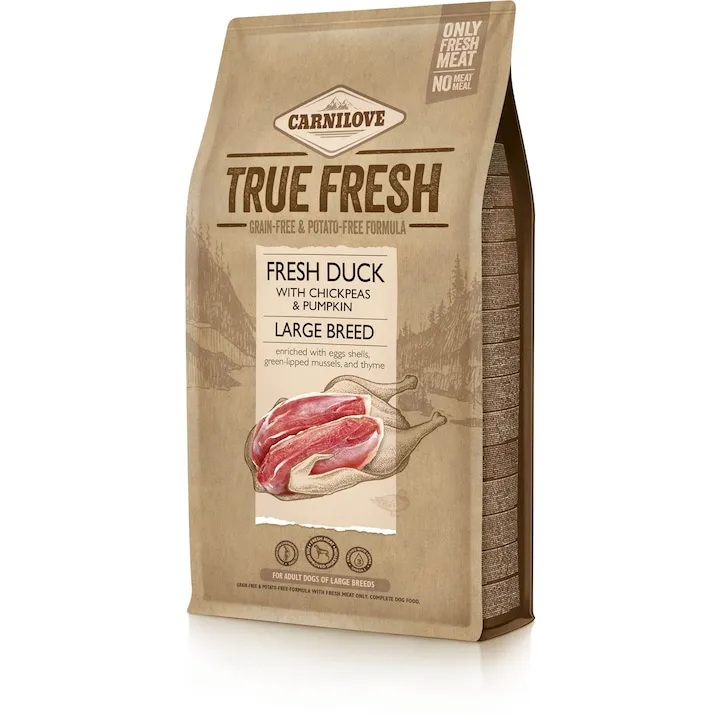 Hrana uscata pentru caini Carnilove True Fresh Large Breed cu rata 4 kg