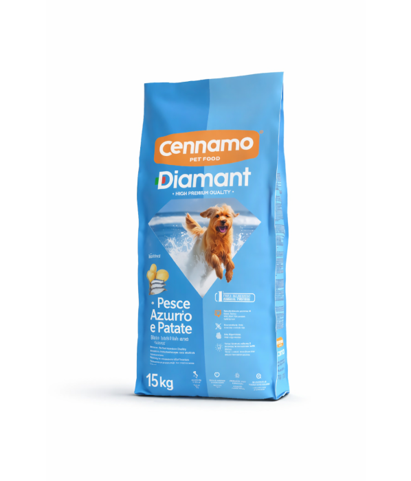 Hrana uscata pentru caini Cennamo Diamant Adult Mini, Peste si cartofi, 15 kg