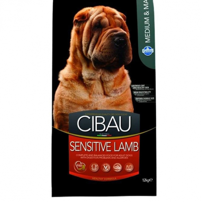 Hrana uscata pentru caini Cibau Sensitive cu miel 12 kg
