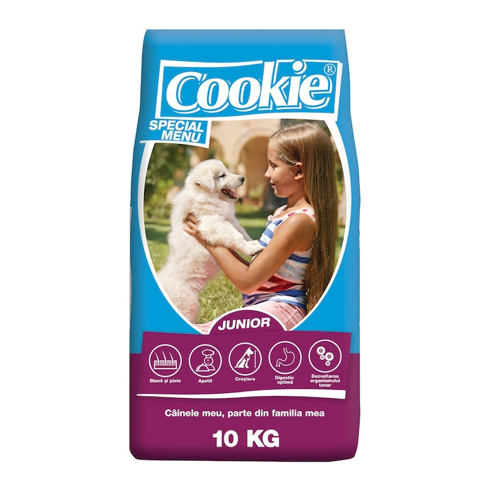 Hrana uscata pentru caini Cookie, Complete Plus Junior 10kg
