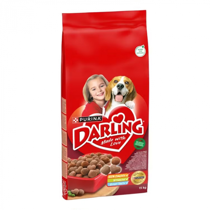 Hrana uscata pentru caini Darling cu vita, pui legume 15 kg