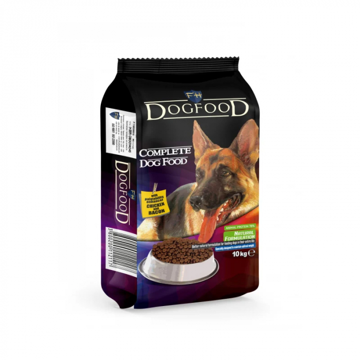 Hrana uscata pentru caini Dog Food cu pui bacon 10 kg