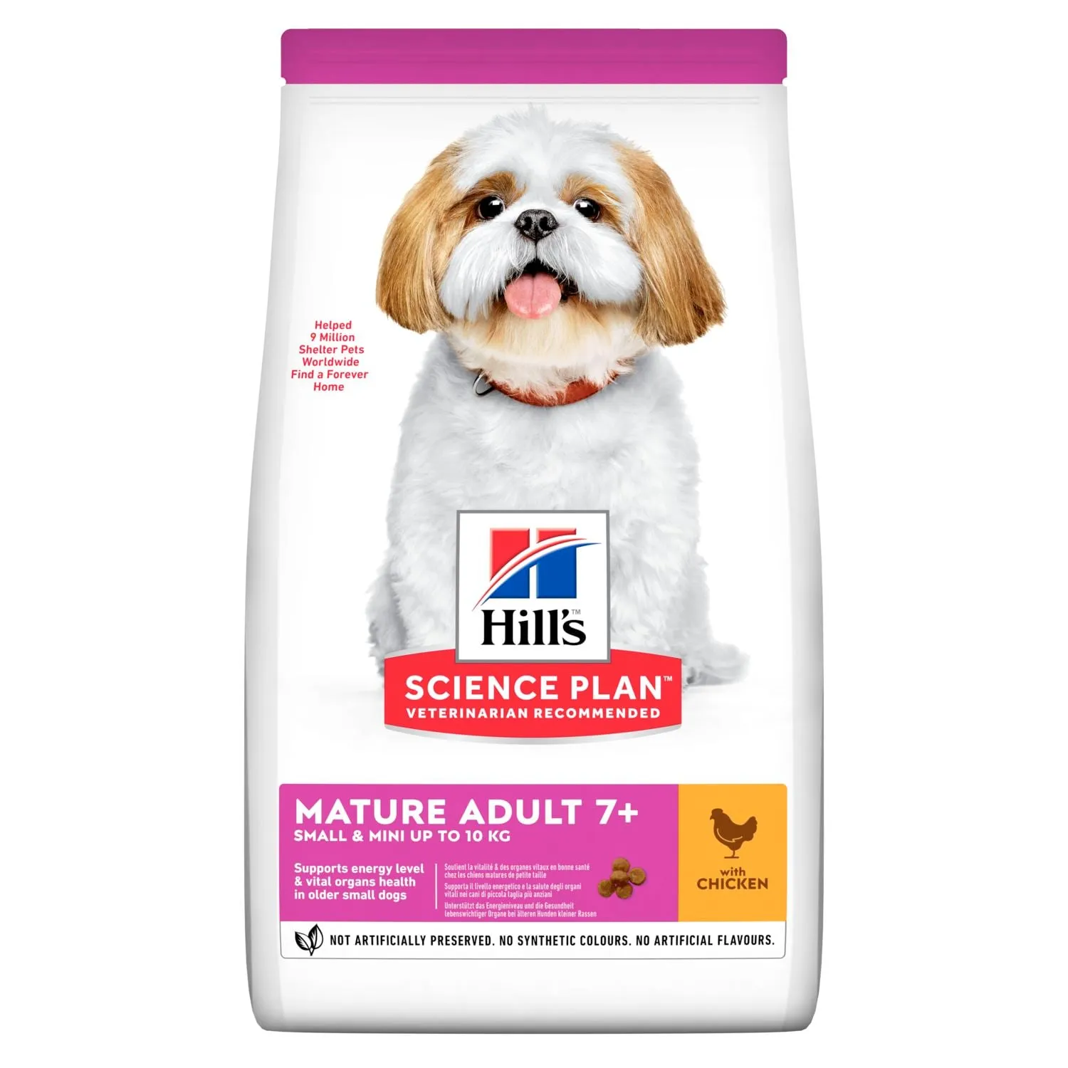 Hrana uscata pentru caini Hill s SP Small Mini Mature Adult 7+ cu pui 1,5 kg