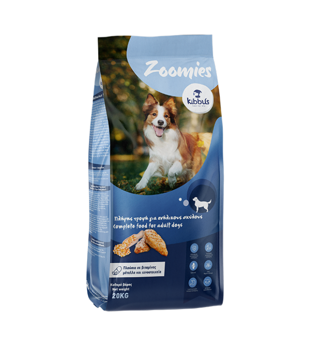 Hrana uscata pentru caini Kibbus Zoomies Adult, 20kg