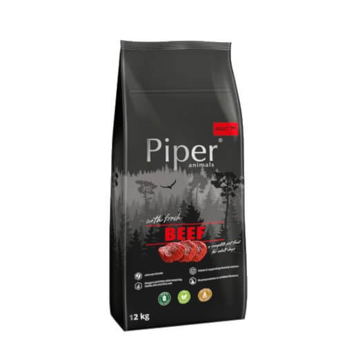 Hrana uscata pentru caini Piper, Adult, vita 12kg
