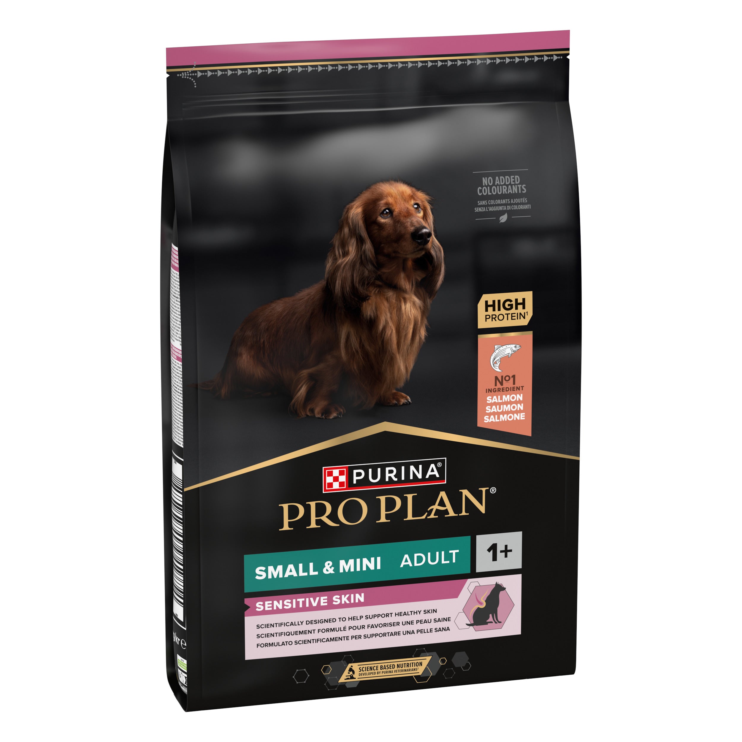 Hrana uscata pentru caini Pro Plan Small & Mini Adult, Piele Sensibila, Somon 7kg