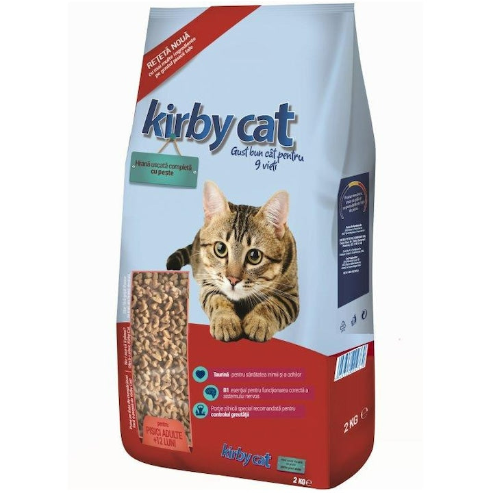 Hrana uscata pentru pisici adulte, KIRBY CAT cu Peste, 2kg 2kg