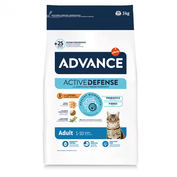 Hrana uscata pentru pisici Advance Adult cu pui orez 3 kg