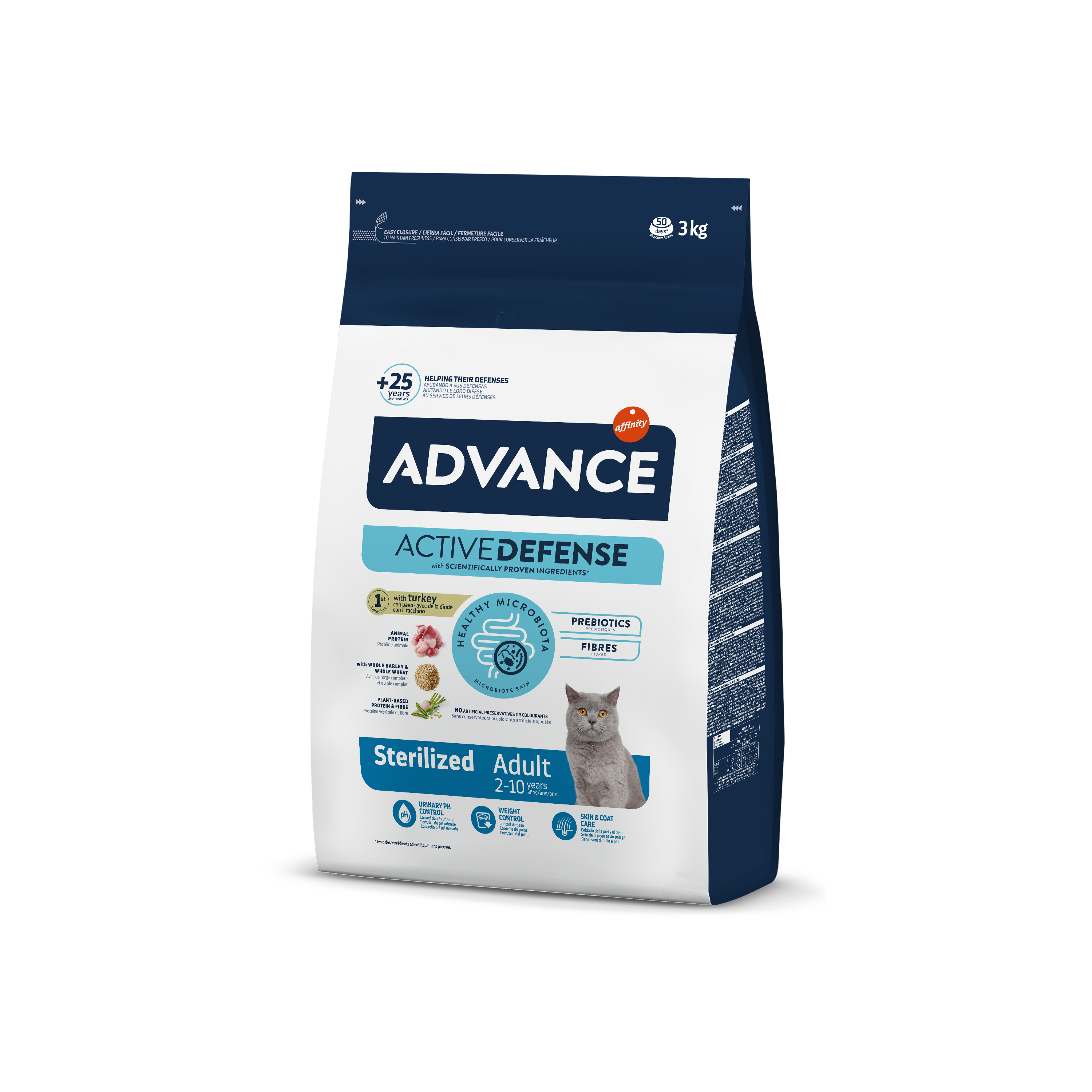 Hrana uscata pentru pisici Advance Sterilized, Curcan 3kg
