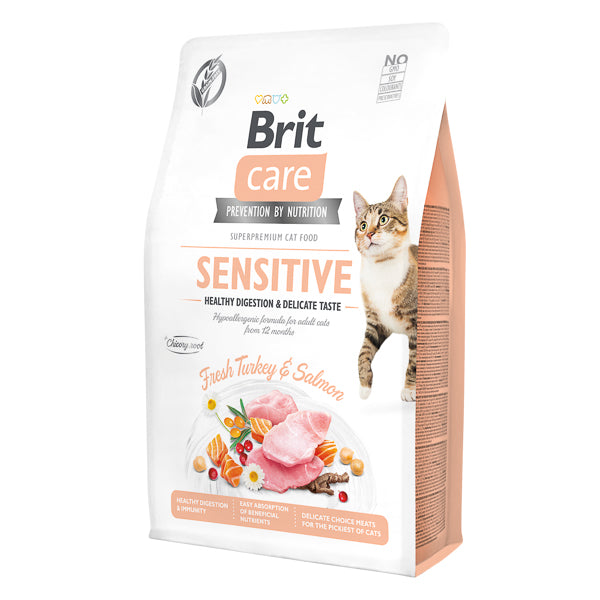 Hrana uscata pentru pisici Brit Care GF, Healthy Digestion & Delicate Taste 400g
