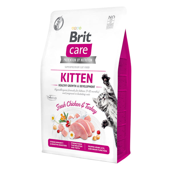 Hrana uscata pentru pisici Brit Care GF, Healthy Growth & Development 2kg