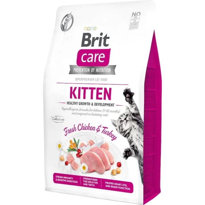 Hrana uscata pentru pisici Brit Care GF Kitten Healthy Growth Development 2 kg