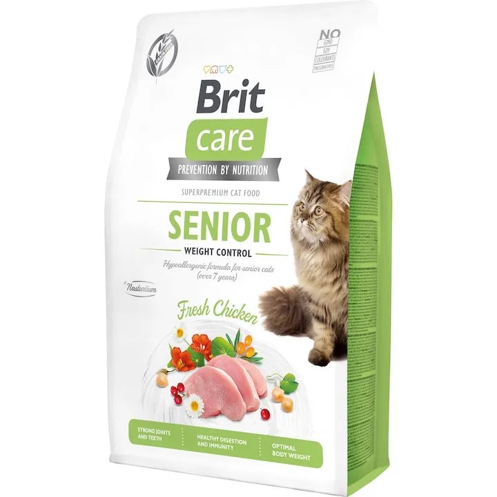 Hrana uscata pentru pisici Brit Care GF Senior Weight Control 2 kg