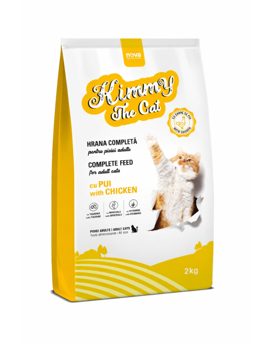 Hrana uscata pentru pisici, Kimmy, cu pui, 2 kg