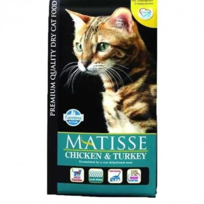 Hrana uscata pentru pisici Matisse cu pui curcan 1,5 kg