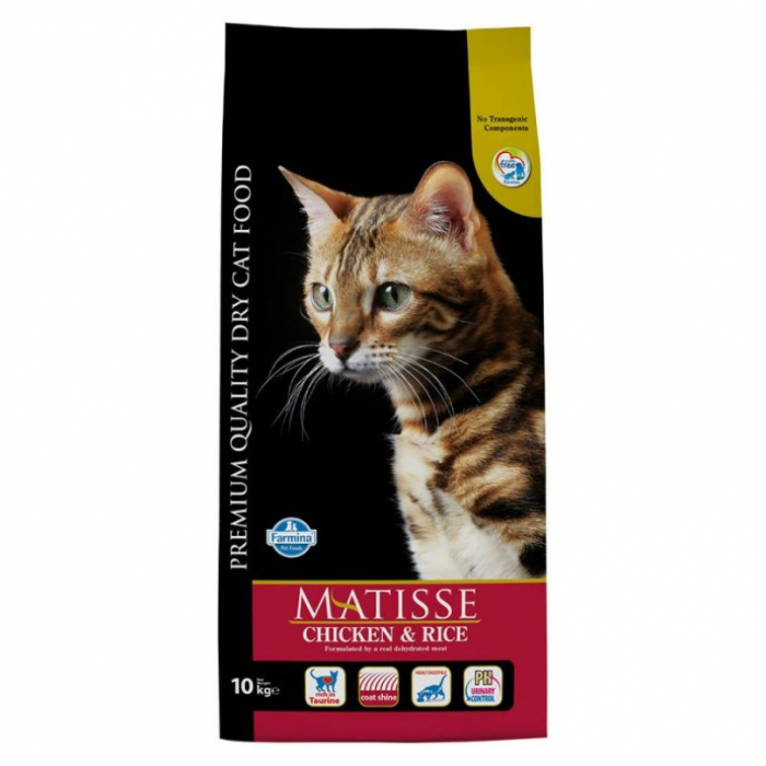 Hrana uscata pentru pisici Matisse cu pui orez 10 kg