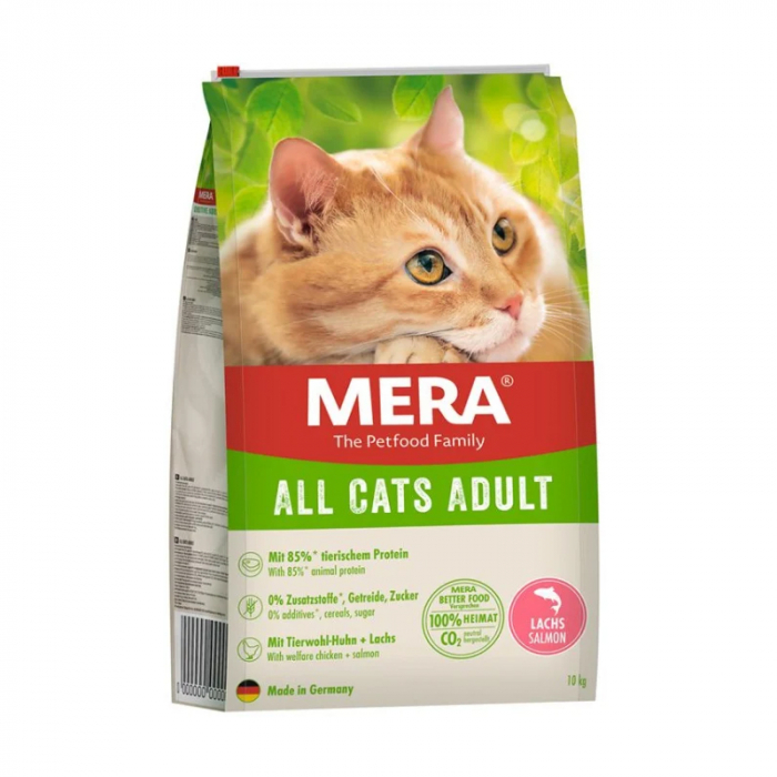 Hrana uscata pentru pisici Mera Adult cu somon 10 kg