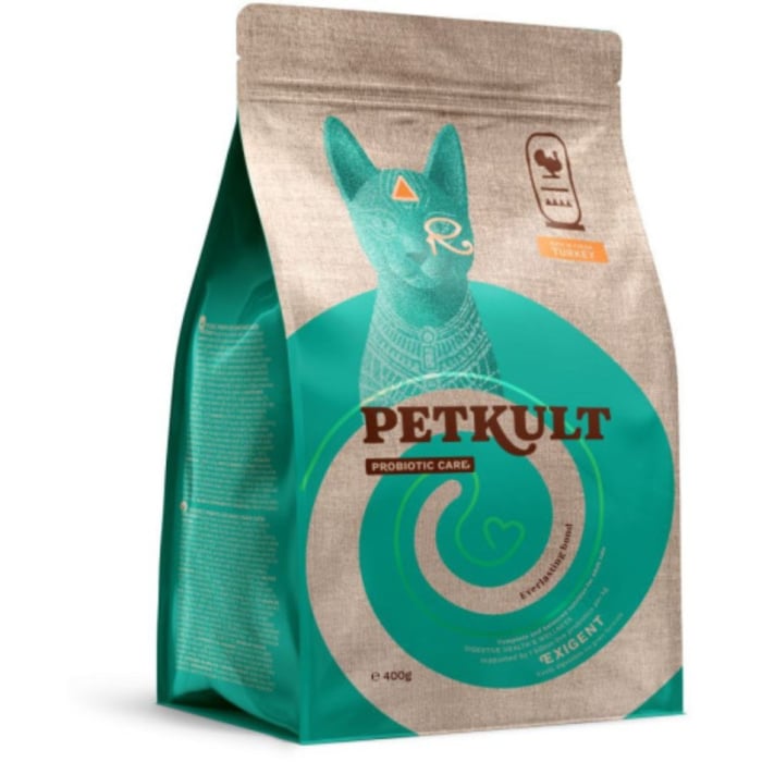 Hrana uscata pentru pisici Petkult Probiotic Care Exigent Fresh pentru pisici cu Curcan 2 kg