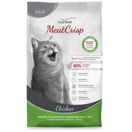 Hrana uscata pentru pisici Platinum MeatCrisp Adult cu pui 1,5 kg