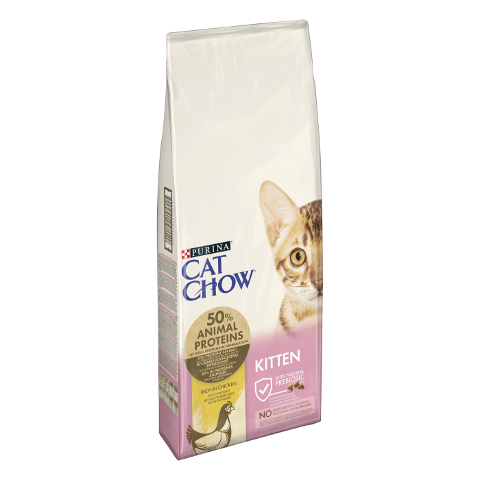 Hrana uscata pentru pisici Purina Cat Chow Kitten, Junior, Pui, 15kg