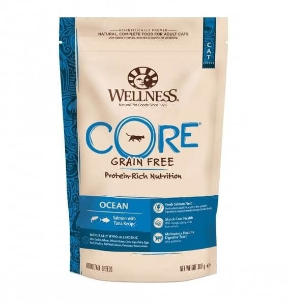 Hrana Uscata pentru Pisici, Wellness Core Dry cu Somon si Ton, 300 g - poza 1