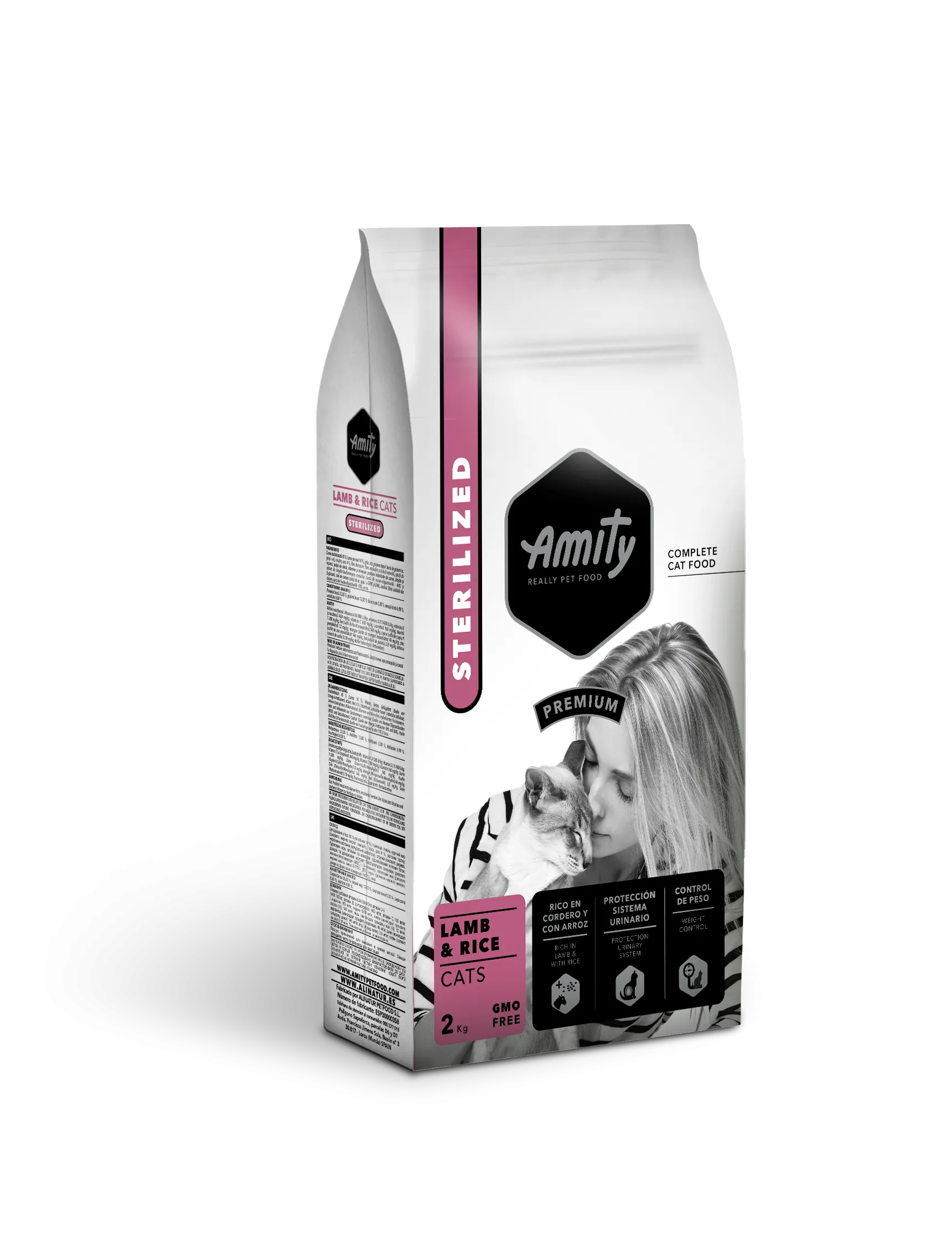Hrana Uscata Pisici, Amity Premium Cats, Adult Sterilised, Miel si Orez, 2 kg
