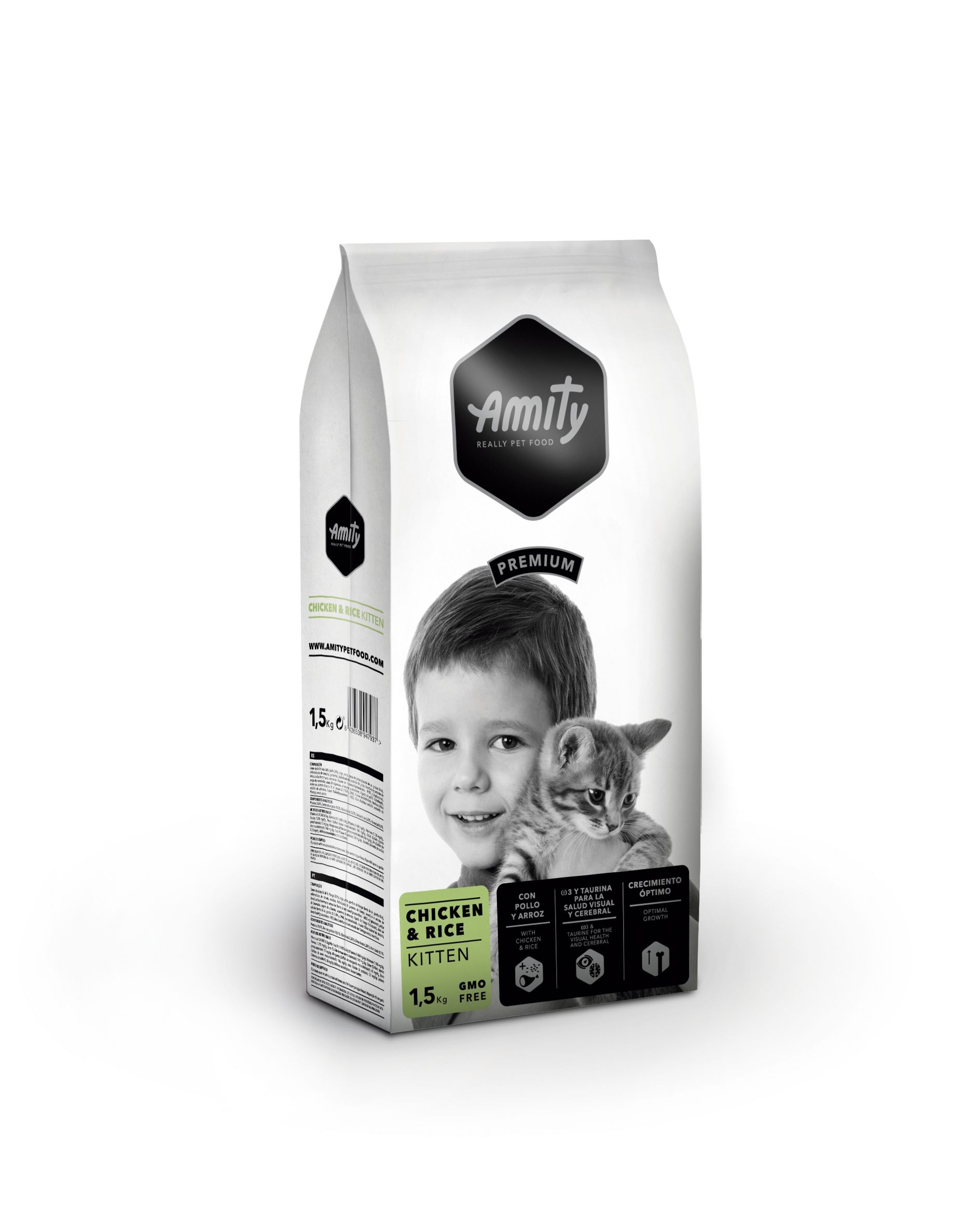 Hrana Uscata Pisici, Amity Premium Kitten, Pui si Orez, 1.5 kg