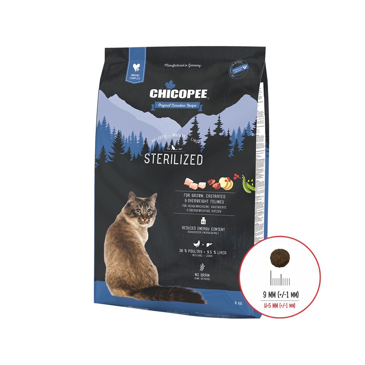Hrana Uscata Pisici, Chicopee Holistic Nature Line, Sterilized, 8 kg