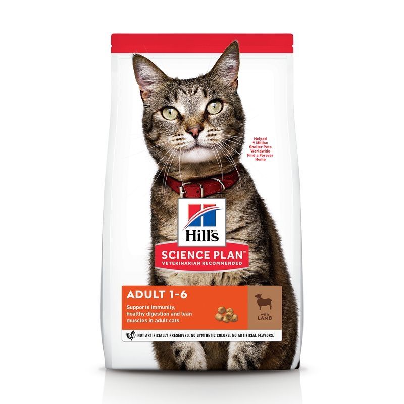 Hrana uscata pisici, Hill's Science Plan Feline Adult Lamb and Rice, 3 kg