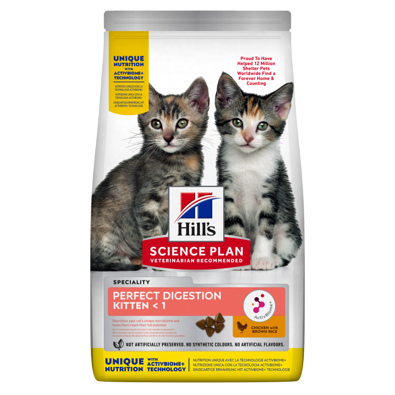 Hrana uscata pisici, Hill's Science Plan Feline Kitten Perfect Digestion, 7 kg
