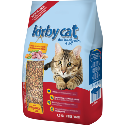 Hrana uscata pisici Kirby Cat, Pui si Curcan 1.5kg