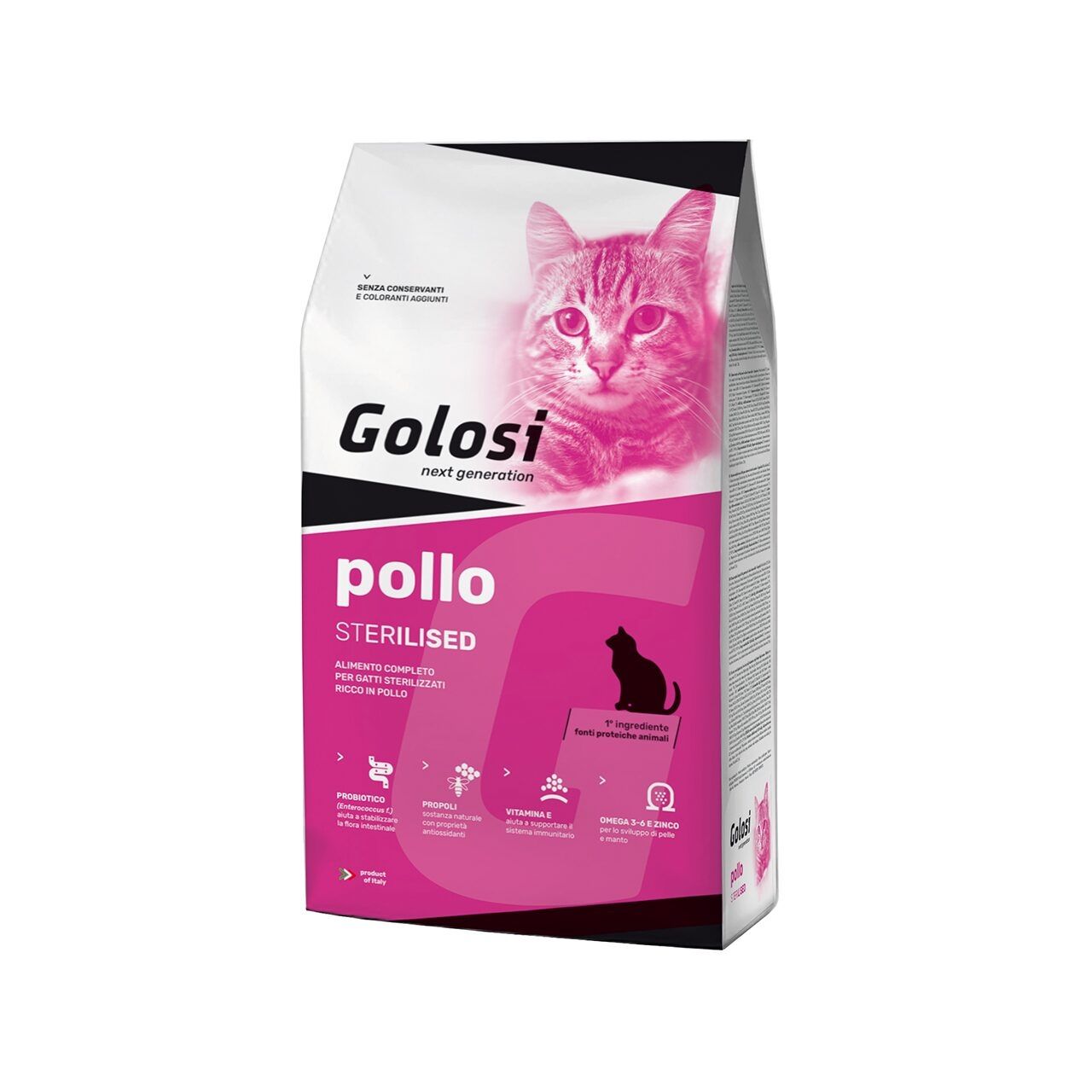 Hrana uscata premium pisici, Golosi Pui Sterilised, 20 kg