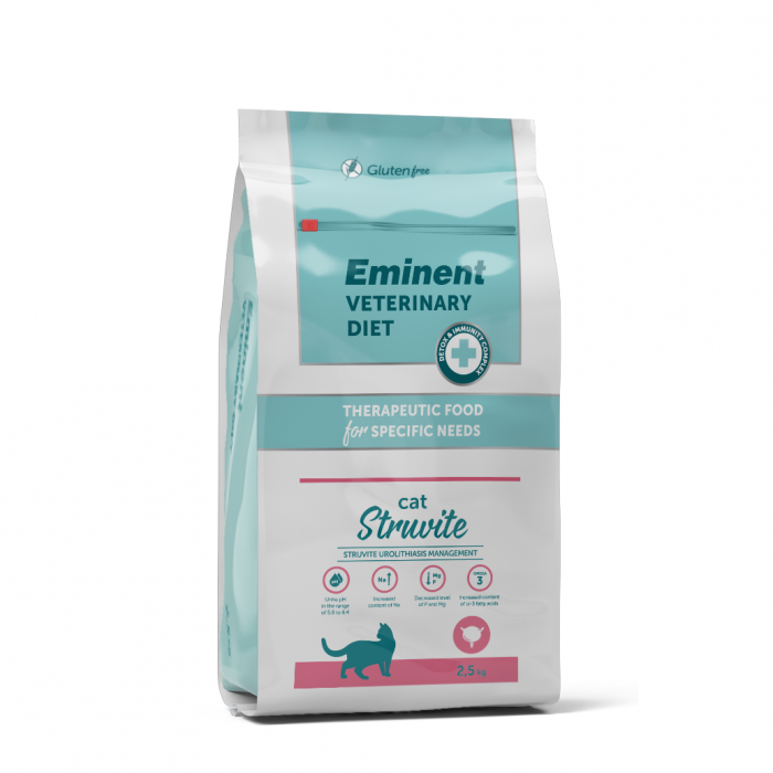 Hrana uscata terapeutica pentru pisici Eminent Veterinary Diet, Cat Struvite, Porc, 2.5kg