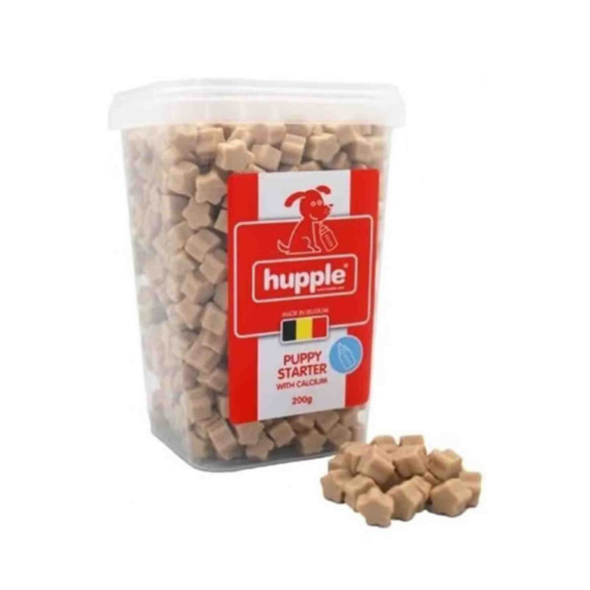 HUPPLE Puppy Starter cu Calciu , XS-XL, Carne, cutie recompense câini junior, 200g - poza 2