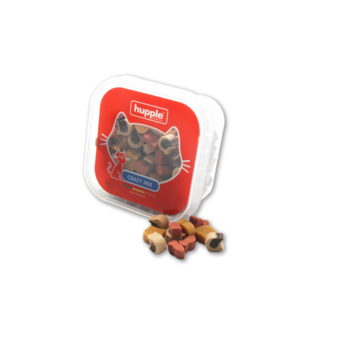 HUPPLE Softy Crazy Mix, Pui, Curcan și Somon, cutie recompense pisici, 80g - poza 2