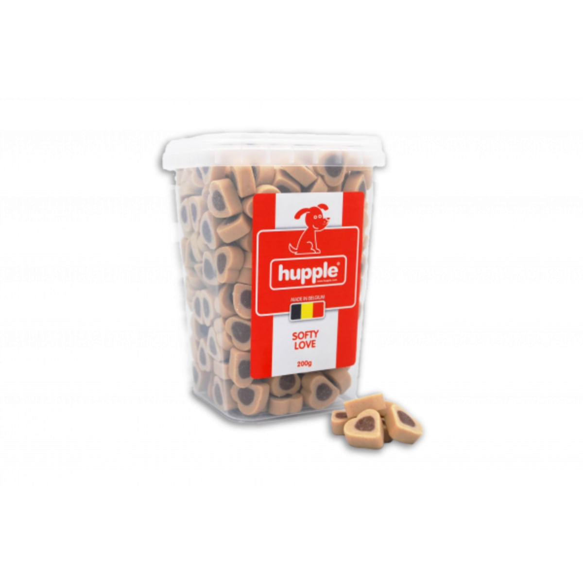 HUPPLE Softy Love, XS-XL, Carne, cutie recompense câini, 200g - poza 2