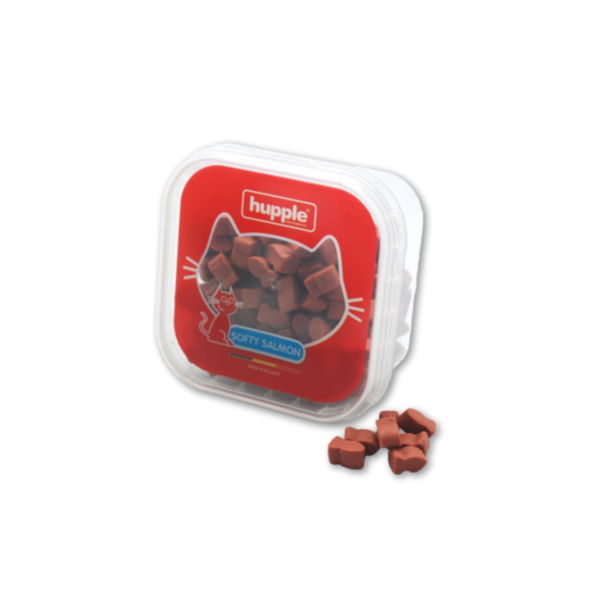 HUPPLE Softy, Somon, cutie recompense pisici, 80g - poza 2