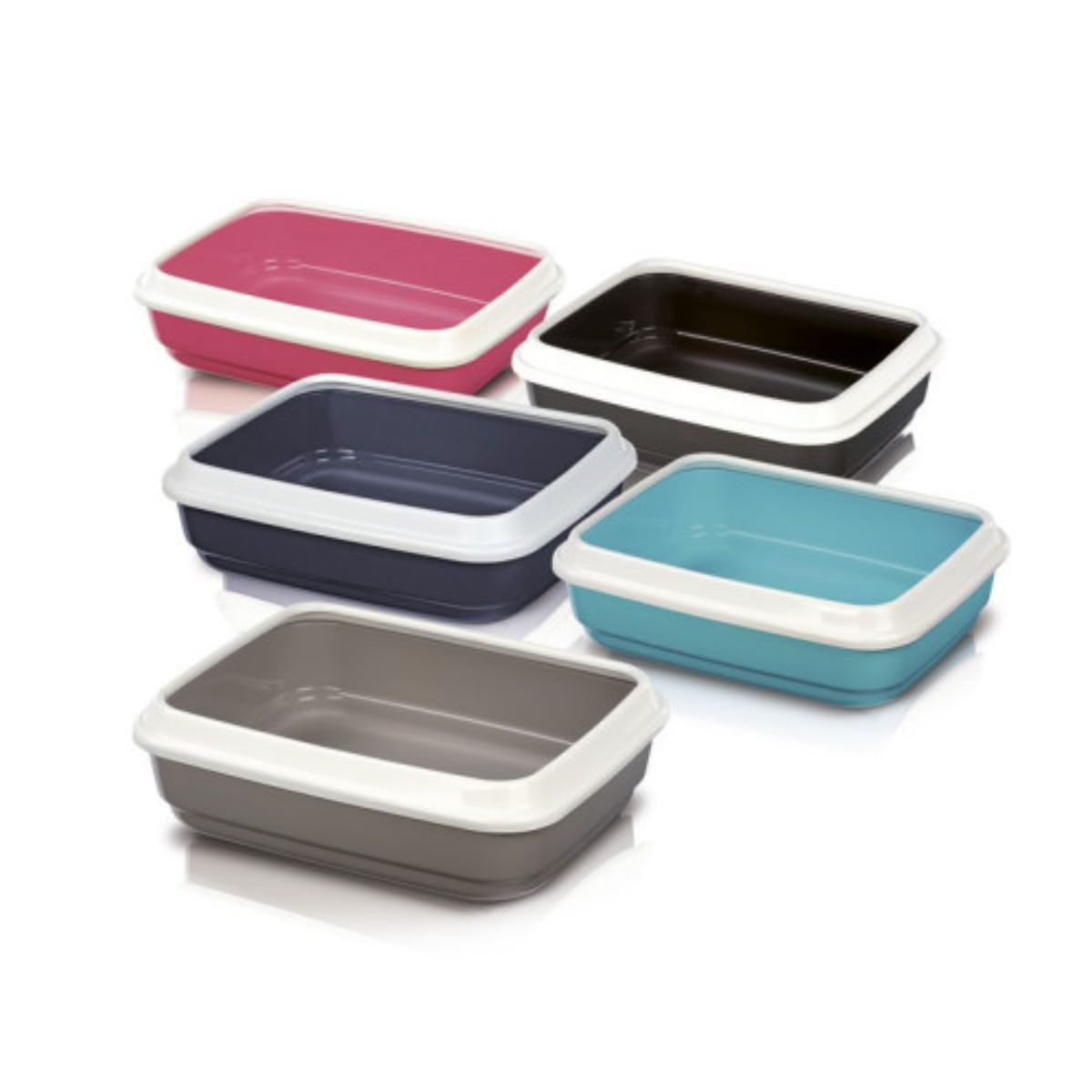 IMAC Jerry, litieră pisici, cu ramă, diverse culori, 40x50x14.5 cm - poza 2