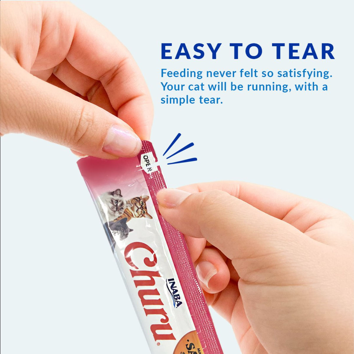 INABA Churu Creamy Senior, Ton, plic recompense fără cereale pisici senior, (piure), 56g - poza 5