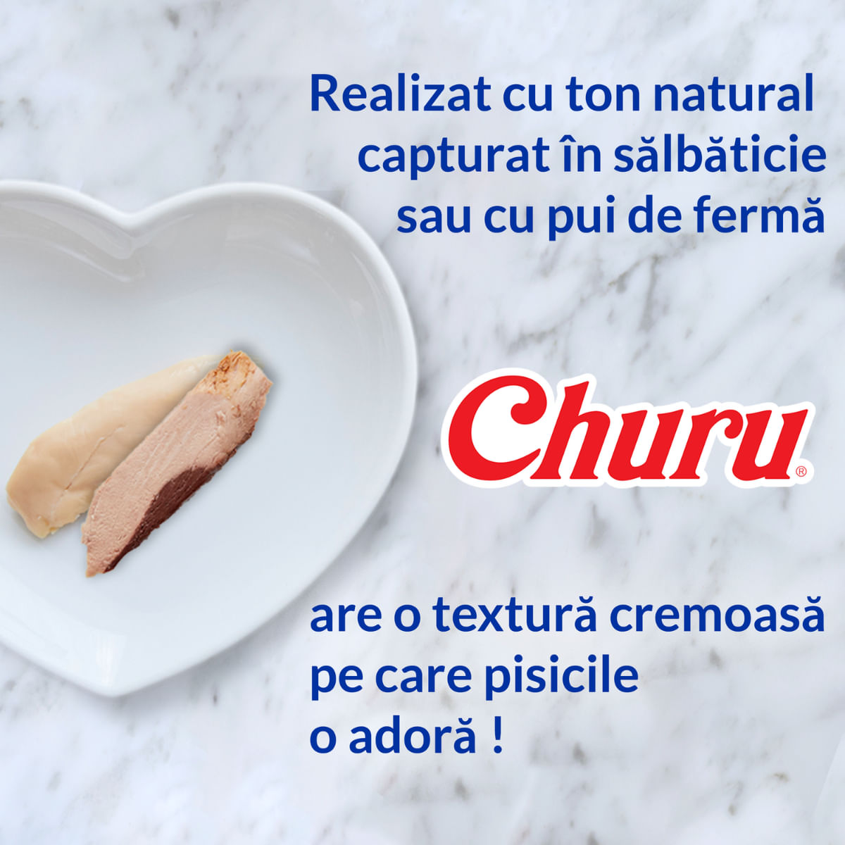 INABA Churu Creamy Varieties, Ton, cutie recompense fără cereale pisici, (piure), 560g - poza 4
