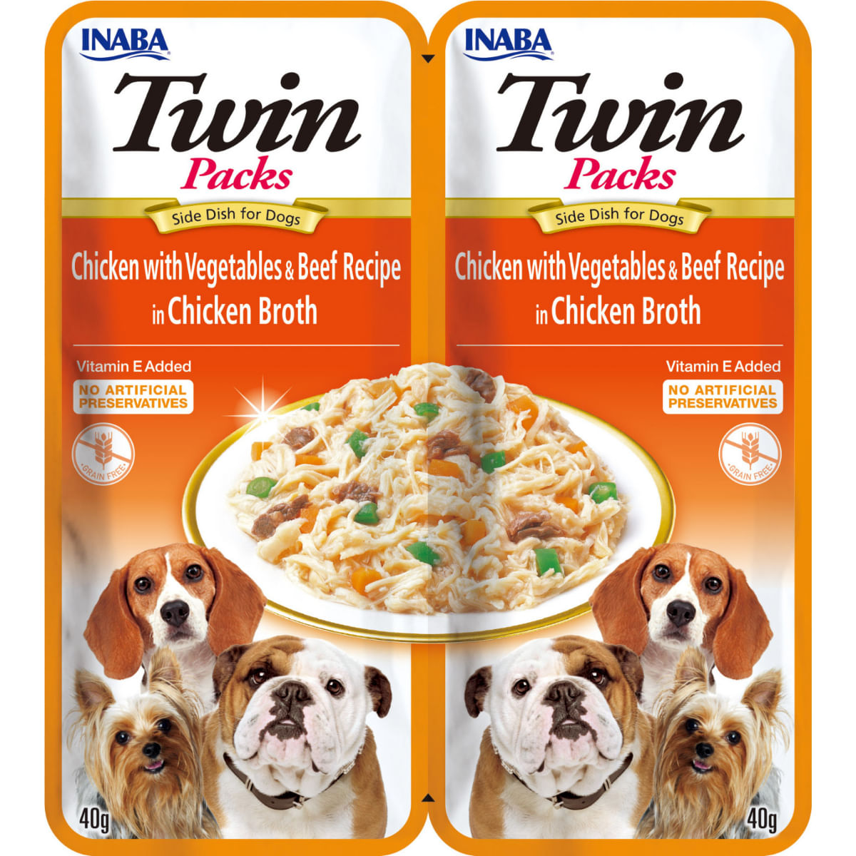 INABA Churu Dog Twin, XS-XL, Pui și Vită, hrană umedă fără cereale câini, (în supă) INABA Churu Dog Twin, XS-XL, Pui și Vită, plic hrană umedă fără cereale câini, (în supă), 80g - poza 2
