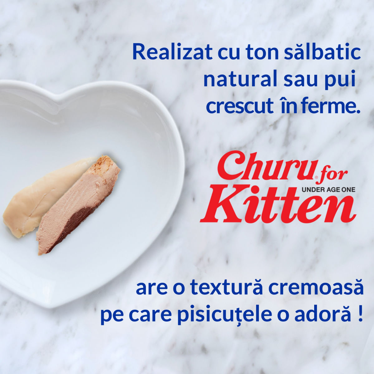 INABA Churu Kitten, Ton,, tub recompense fără cereale pisici junior, (piure) INABA Churu Kitten, Ton, plic, tub recompense fără cereale pisici junior, (piure), 56g - poza 4