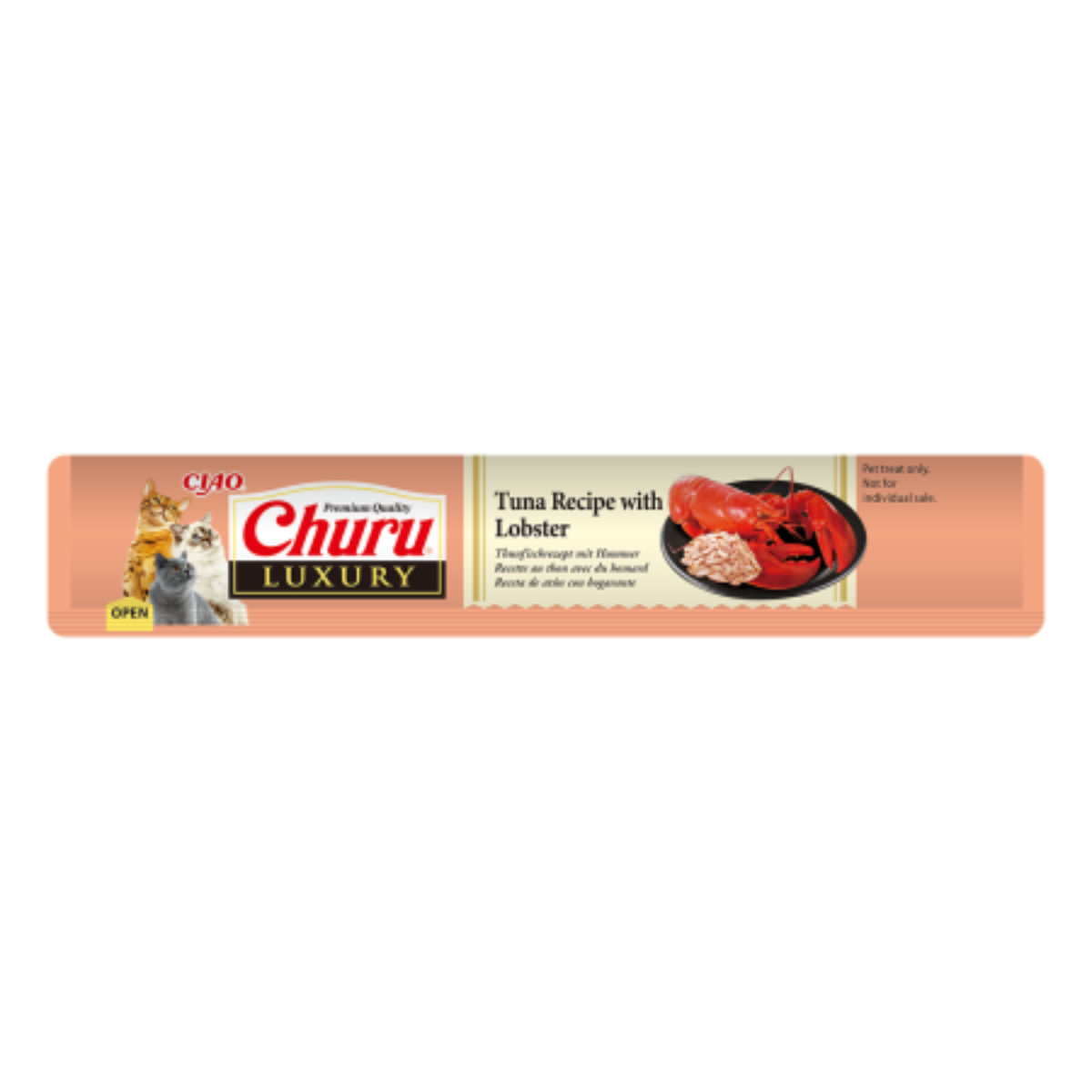 INABA Churu Luxury, Ton și Homar, plic recompense fără cereale pisici, (piure), 56g - poza 4