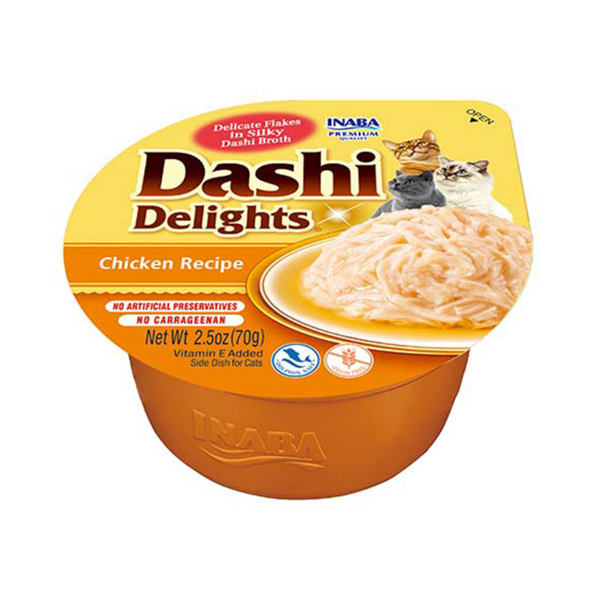 INABA Ciao Dashi, Pui, bol hrană umedă fără cereale pisici, (în sos), 70g - poza 1